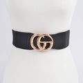 Faux Leather Elastic Belt