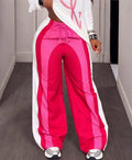 Lightweight workout pants stripe track pants