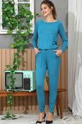 Neck Casual Jumpsuits Long Sleeve