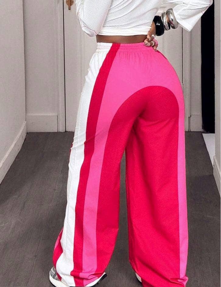 Lightweight workout pants stripe track pants
