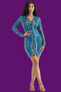 CHAIN - PLUS SIZE BUTTON DOWN MINI DRESS