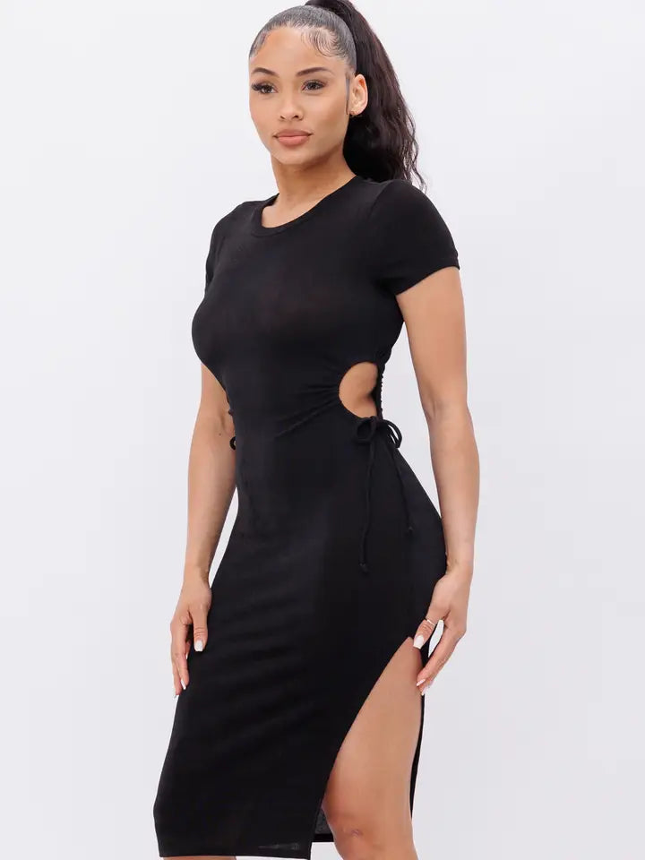 Open Sides Midi Dress