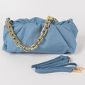 Denim Rectangle Chain Clutch