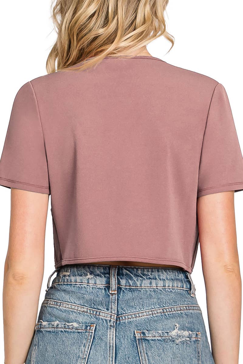 Short Sleeve  Bolero Open Front Cardigan